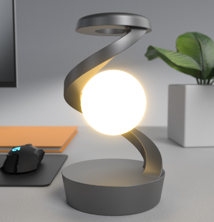 Rotating Moon Desk Lamp With Phone Wireless Charging Sensor Control Table Lamps